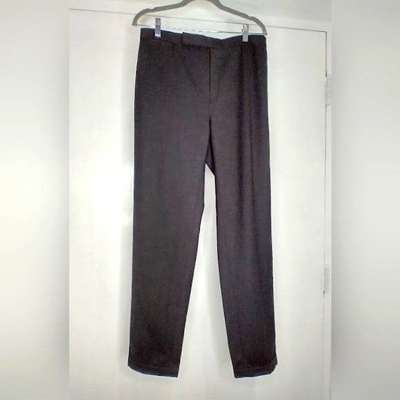 DARK CHARCOAL MOSTLY WOOL PANTS - Picture 1 of 6